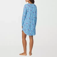 Cuddl Duds Womens Long Sleeve Round Neck Nightshirt