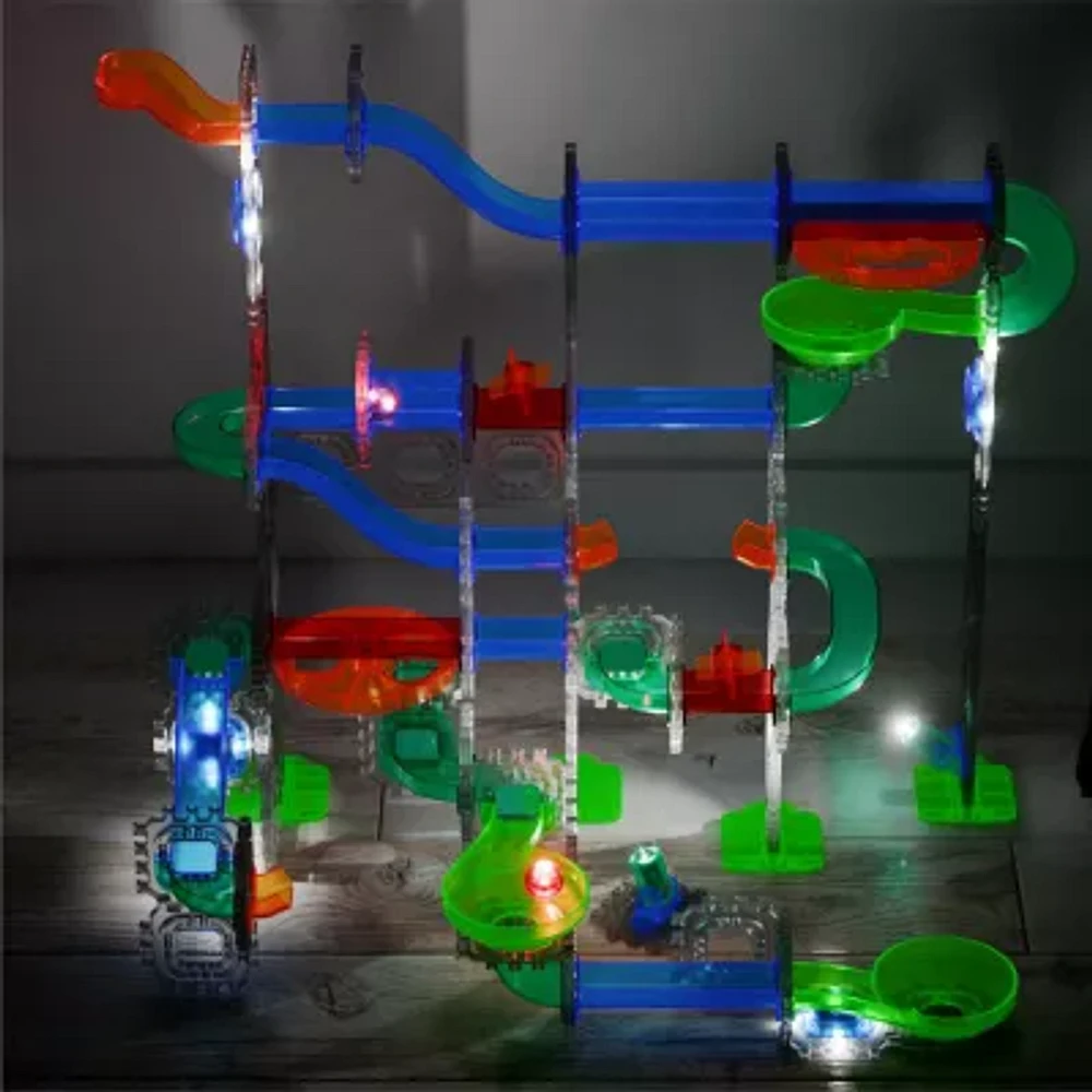 Discovery Mindblown Light-Up Marble Run Construction Set Toy