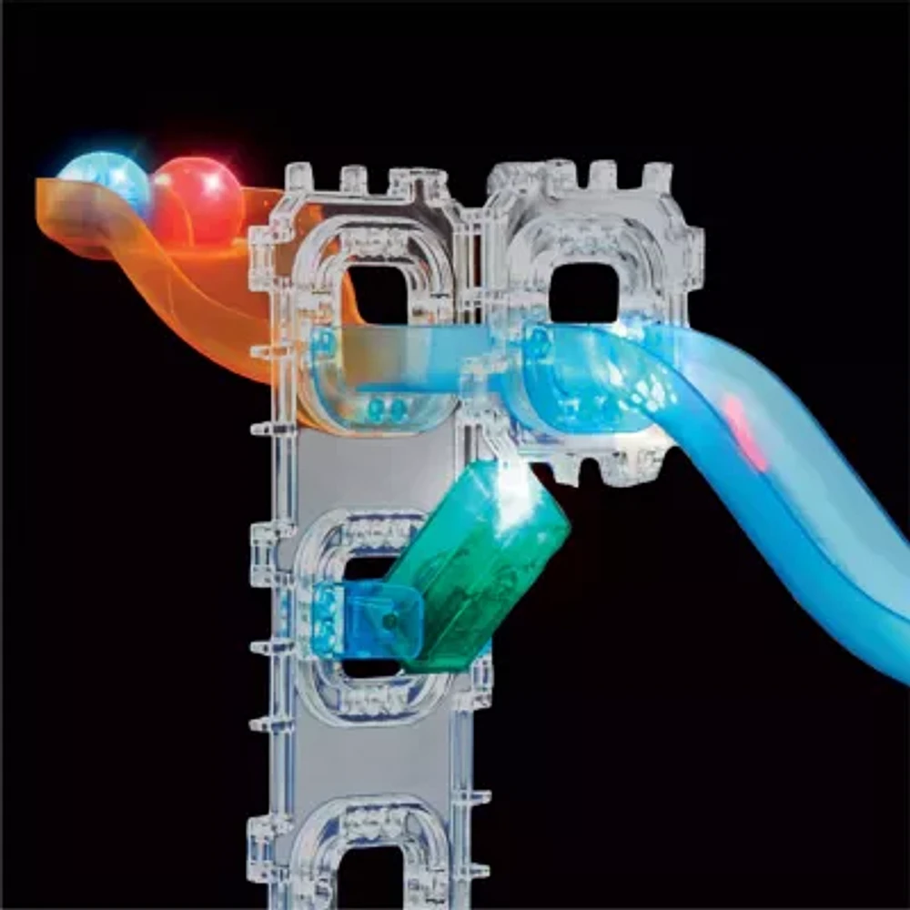 Discovery Mindblown Light-Up Marble Run Construction Set Toy