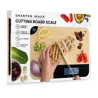 Sharper Image Bamboo Cutting Board + Scale