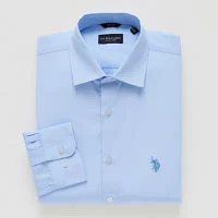 U.S. Polo Assn. Mens Slim Fit Stretch Fabric Long Sleeve Dress Shirt