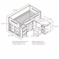 Madison Pc All-In-One Loft Bed