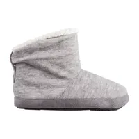 Isotoner Heathered Knit Womens Bootie Slippers