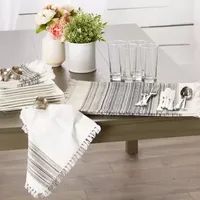 Design Imports Striped Fringed 6-pc. Placemats