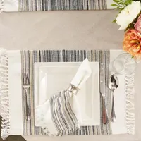 Design Imports Striped Fringed 6-pc. Placemats