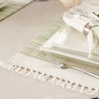 Design Imports Striped Fringed 6-pc. Placemats