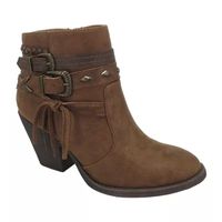 Pop Womens Declare Block Heel Booties