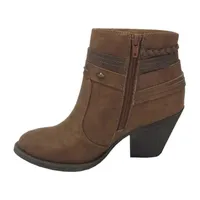 Pop Womens Declare Block Heel Booties