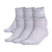 adidas Cushioned 6 Pair Quarter Ankle Socks Womens