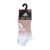 adidas 6 Pair No Show Socks Womens