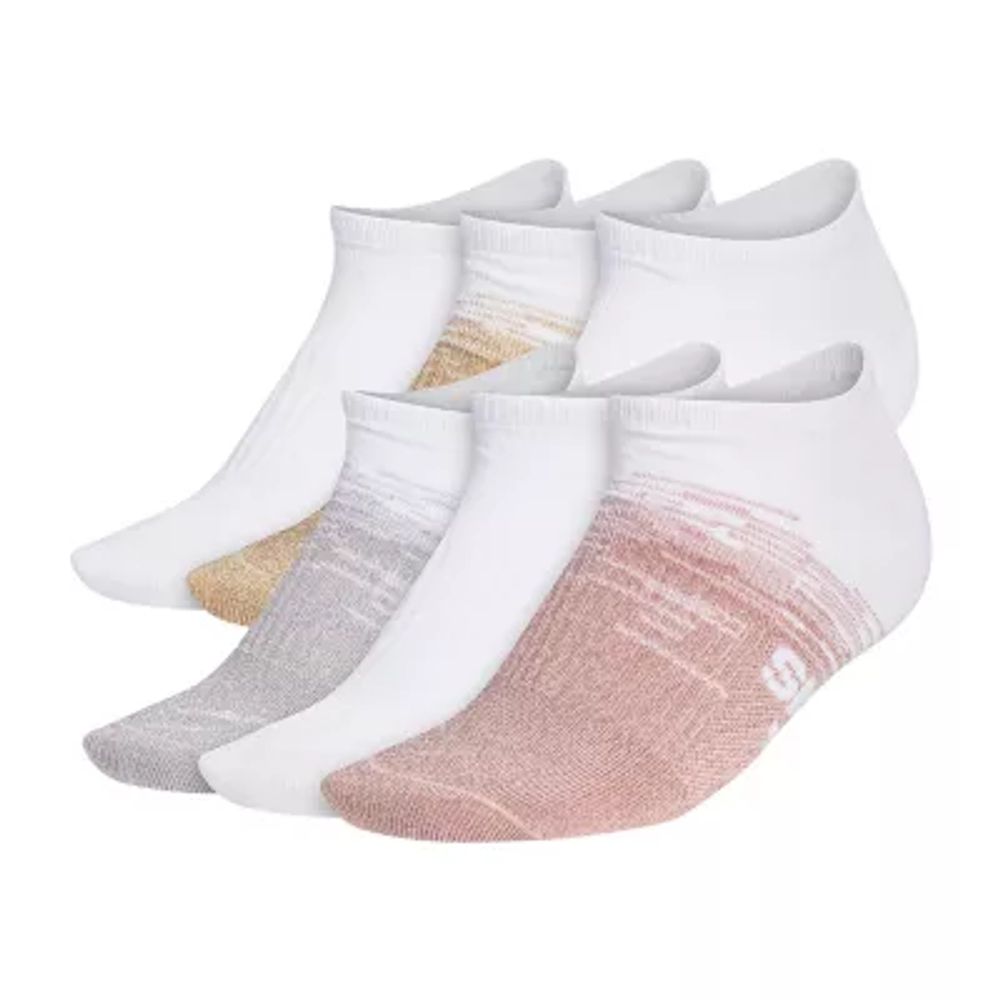 adidas 6 Pair No Show Socks Womens