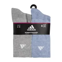 adidas Cushioned 6 Pair Crew Socks Womens