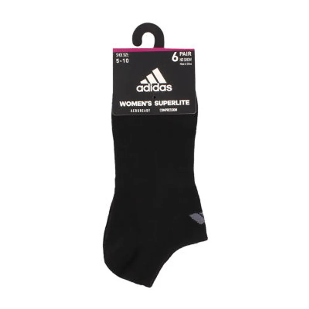 adidas Superlite 6 Pair No Show Socks Womens