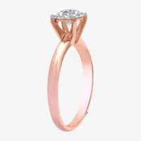 Womens 1 CT. T.W. Natural White Diamond 10K Rose Gold Round Solitaire Bridal Set