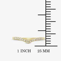 1/ CT.T.W. Natural Diamond 10K or 14K Gold Chevron Wedding Band