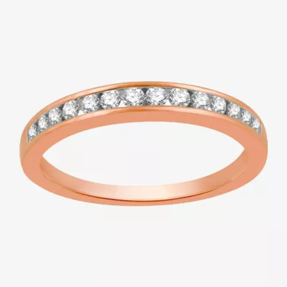 Classic Collection 3MM 1/4 CT. T.W. Natural White Diamond 10K Rose Gold Wedding Band