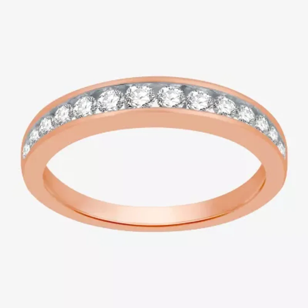 Classic Collection 3MM 1/2 CT. T.W. Natural White Diamond 10K Rose Gold Wedding Band