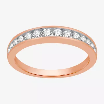 Classic Collection 3MM 1/2 CT. T.W. Natural White Diamond 10K Rose Gold Wedding Band