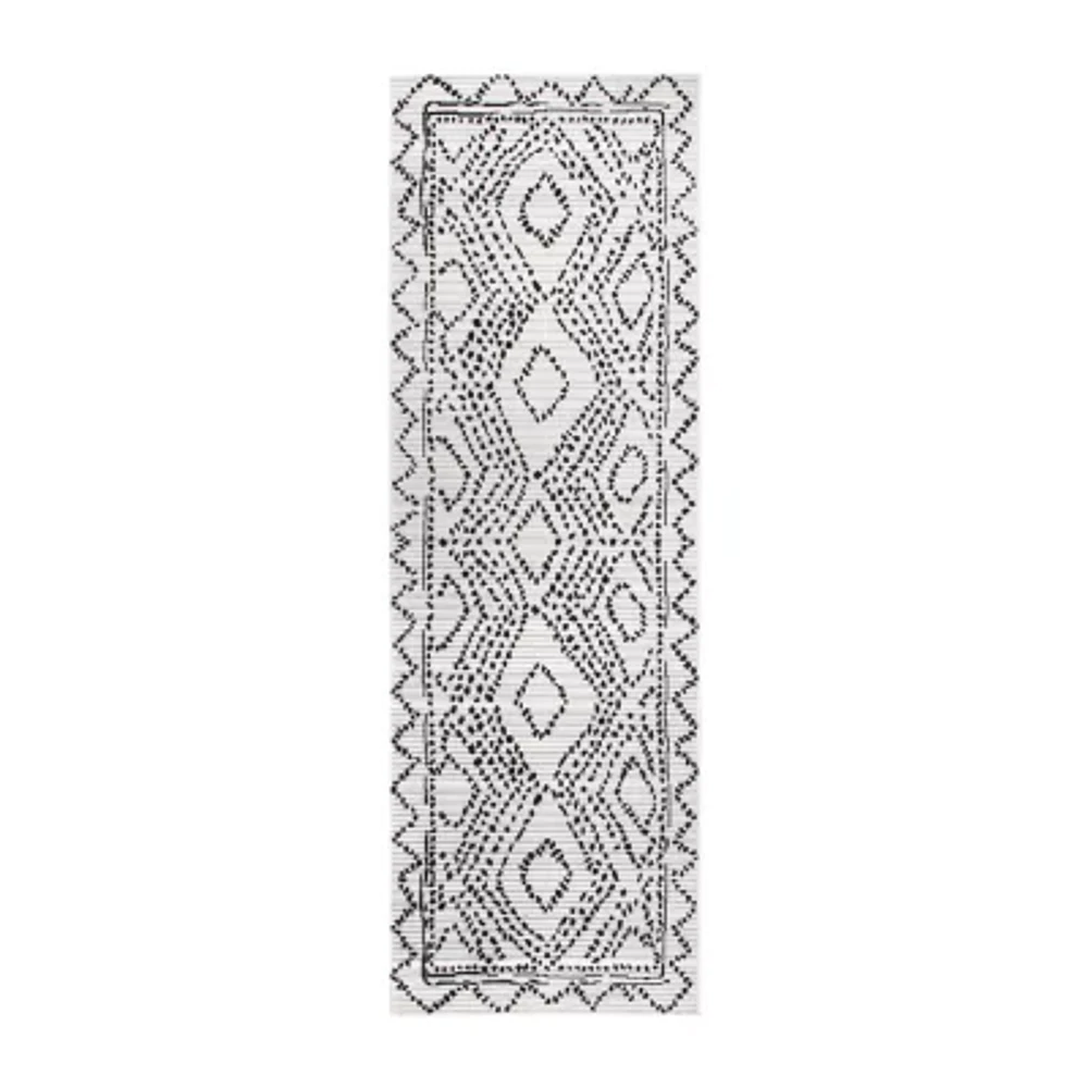 Nuloom Mila Dotted Trellis Rectangular Rugs & Floor Coverings Indoor Diamond Accent Rugs