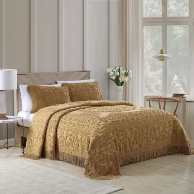 Beatrice Home Fashions Medallion Embellished Bedspread