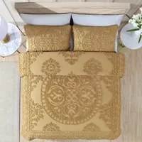 Beatrice Home Fashions Medallion Embellished Bedspread