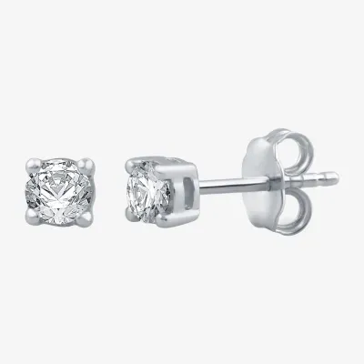 3/8 CT. T.W. Natural White Diamond 10K or 14K Gold Stud Earrings