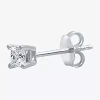 1/8 CT. T.W. Mined White Diamond 10K White Gold 2.9mm Single Earring