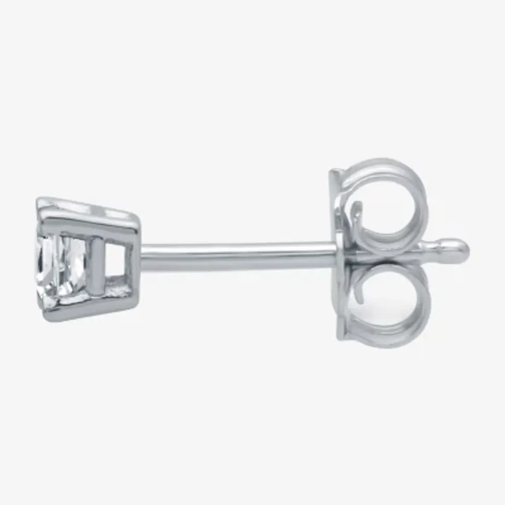 1/8 CT. T.W. Natural White Diamond 10K White Gold 2.9mm Single Earring