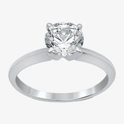 Classic Collection Womens 1 1/4 CT. T.W. Natural White Diamond 10K Gold Round Solitaire Engagement Ring