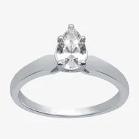 1 CT. Lab-Grown (G / SI2) Diamond Pear Solitaire Engagement Ring 10K Gold