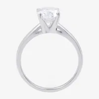 (I / Si2) Womens 2 CT. T.W. Lab Grown White Diamond 14K Gold Oval Solitaire Engagement Ring