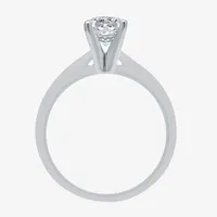 Classic Collection Womens 1 CT.T.W. Natural Diamond 10K Gold Round Solitaire Engagement Ring