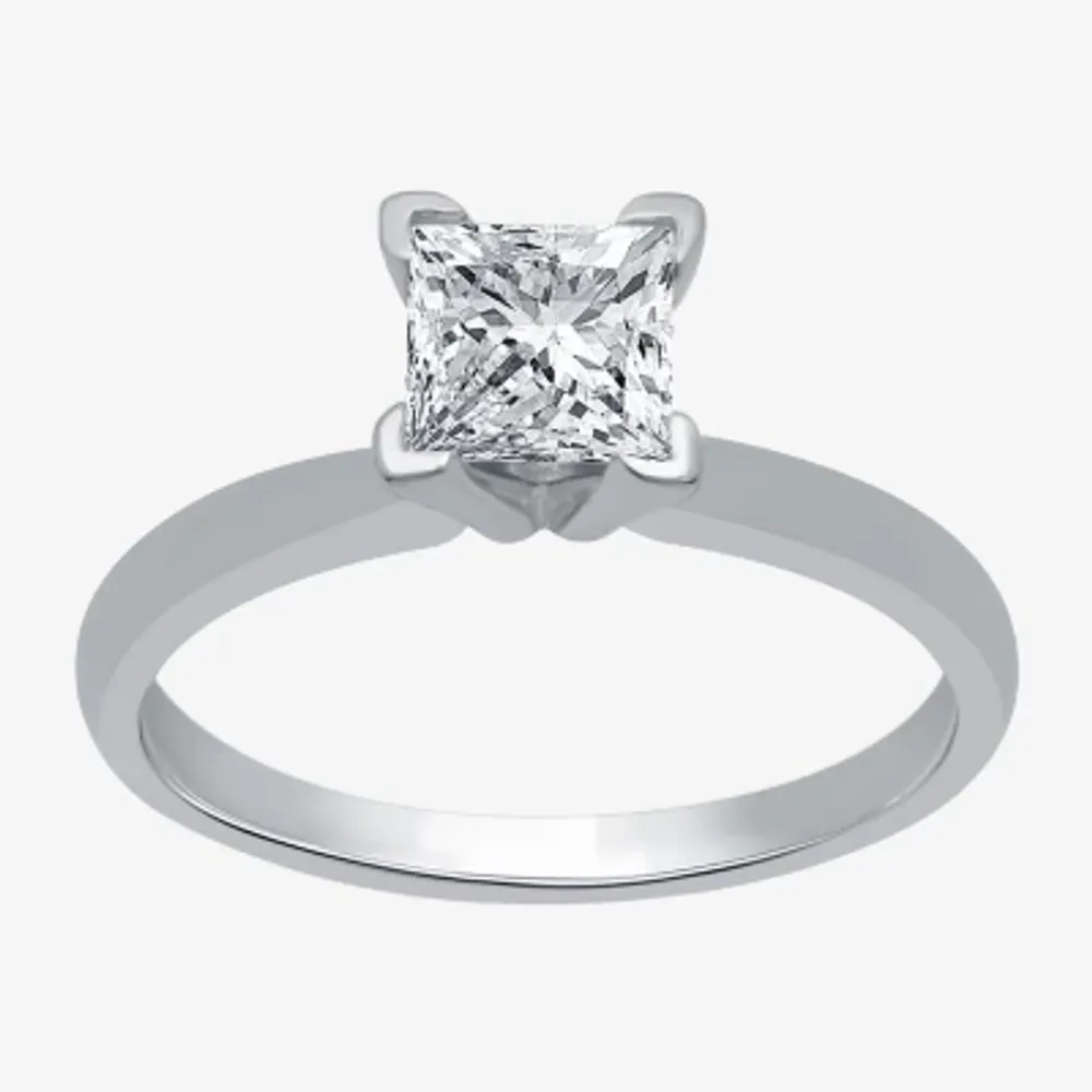 Premier Collection 1 CT. Natural Diamond Princess-cut Solitaire Engagement Ring 14K Gold