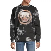 Mens Crew Neck Long Sleeve Marvel Black Panther Sweatshirt