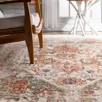 Nuloom Vintage Justine Medallion Indoor Rectangular Accent Rug