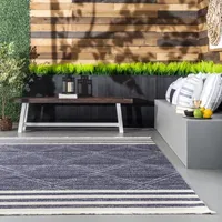 Nuloom Roberge Striped Indoor Outdoor Rectangular Area Rugs