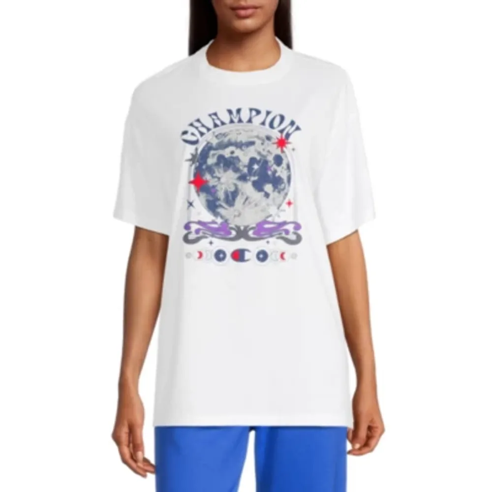 Champion Womens Crew Neck Short Sleeve Graphic T-Shirt