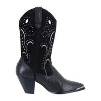 Dingo Womens Ava Stacked Heel Cowboy Boots