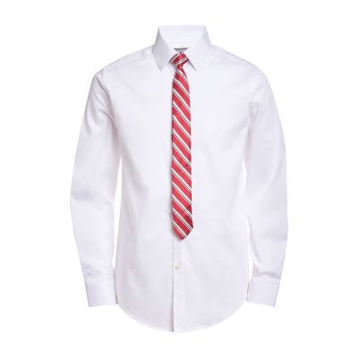 Van Heusen Little & Big Boys Point Collar Long Sleeve Shirt + Tie Set