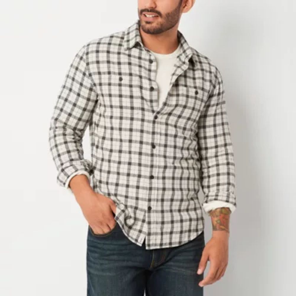 Mutual weave Mens Long Sleeve Regular Fit Flannel Shirt | Fairlane Town  Center