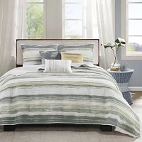 Madison Park Anchorage 6-Pc Printed Quilt Set With Throw Pillows