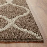 Maples Lattice Washable Skid Resistant Indoor Rectangular Accent Rug