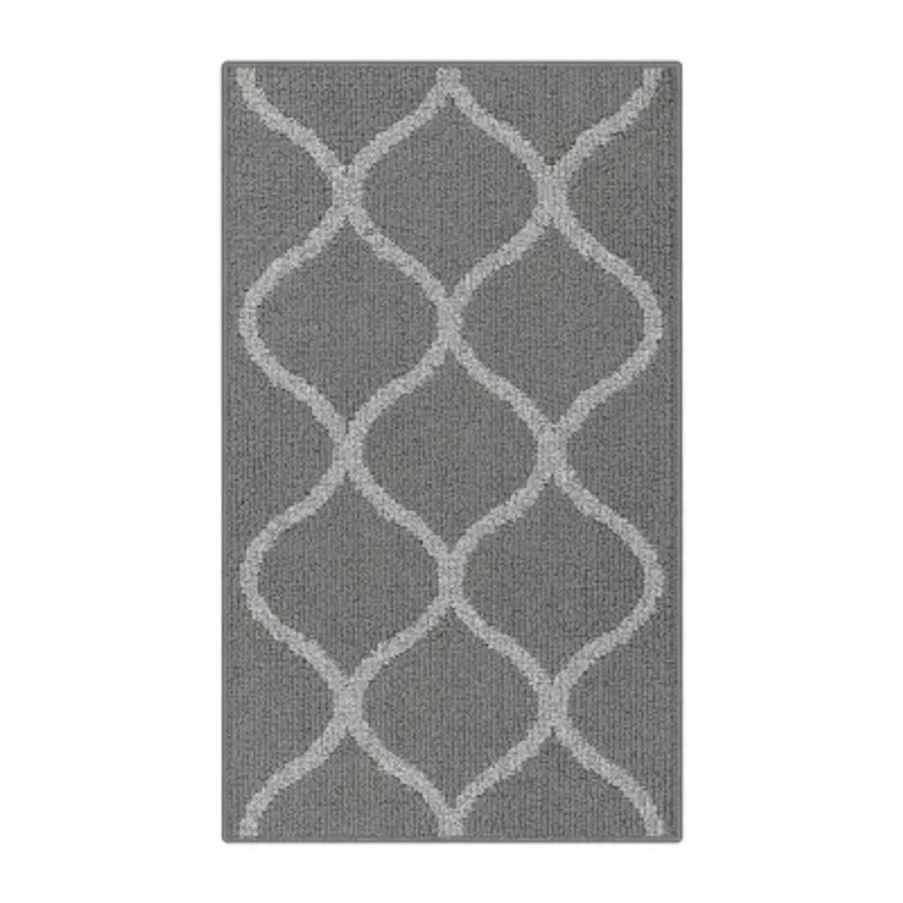 Maples Lattice Washable Skid Resistant Indoor Rectangular Accent Rug