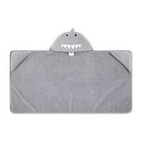 Under the Stars Kids Shark Hooded Bath Towel