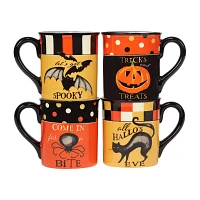 Certified International Spooky Halloween 4-pc. Coffee Mug