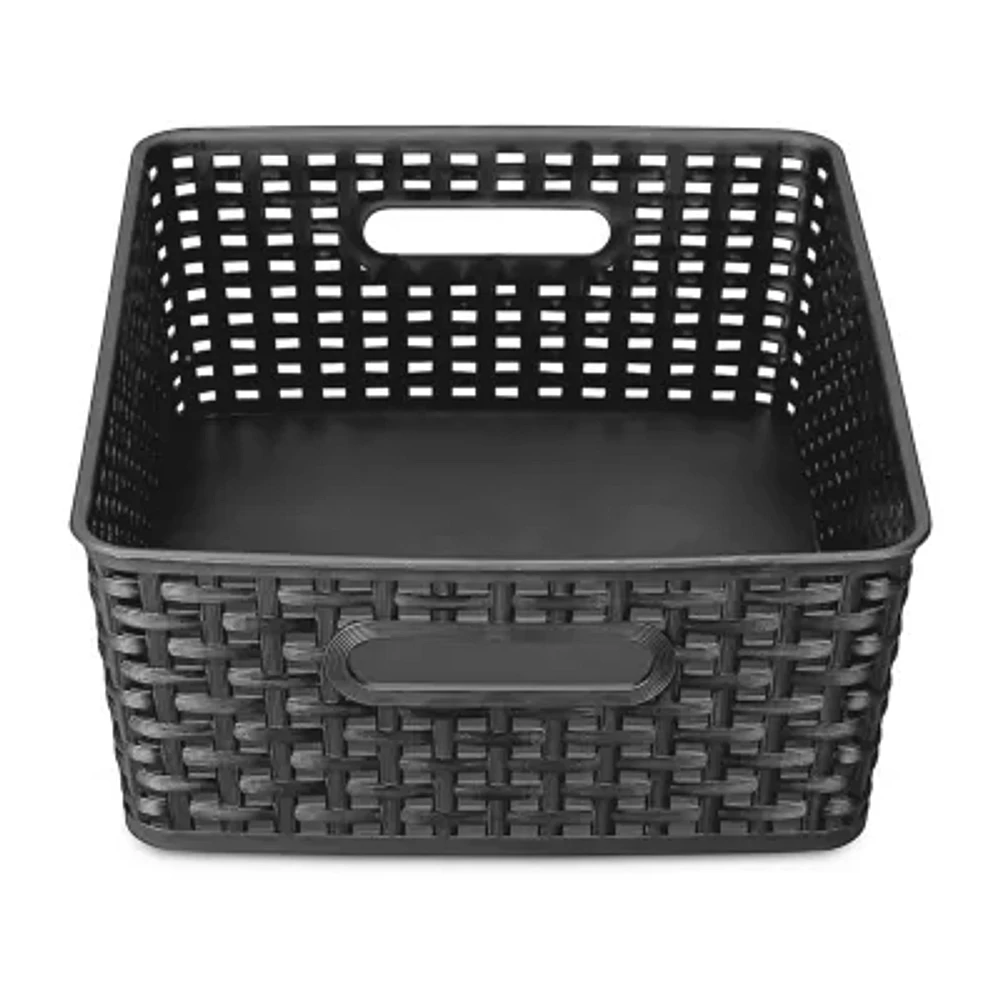 Home Expressions Medium Durable Plastic Weave Storage Bins