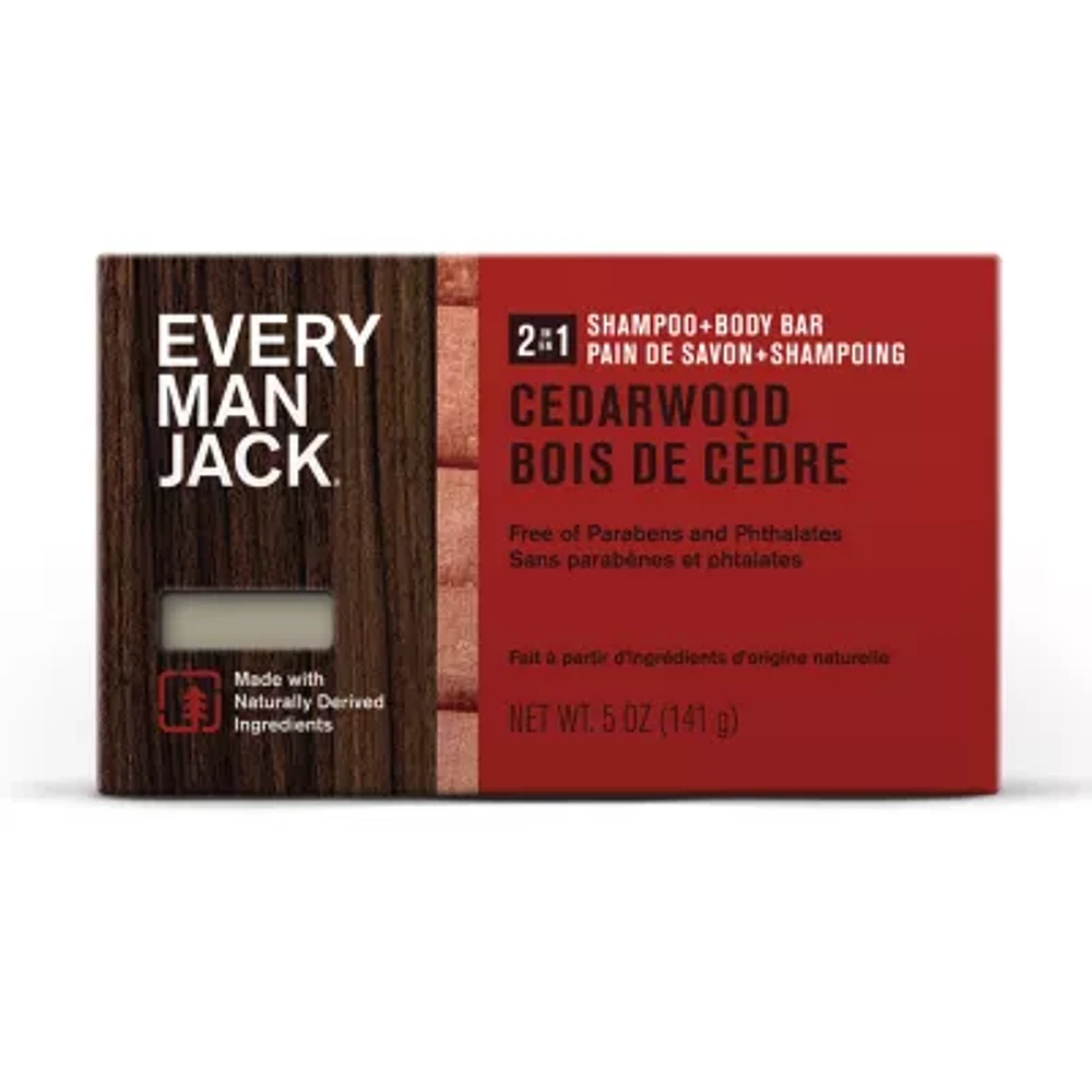 Every Man Jack Cedarwood 2in1 All Over Mens Bar soap 5 oz.