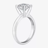 (G / VS2) Womens 3 CT. Lab-Grown White Diamond 14K Gold Cushion Solitaire Engagement Ring