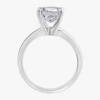 (G / VS2) Womens 3 CT. Lab-Grown White Diamond 14K Gold Cushion Solitaire Engagement Ring