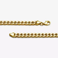 14K Gold 8 Inch Hollow Curb Id Bracelet